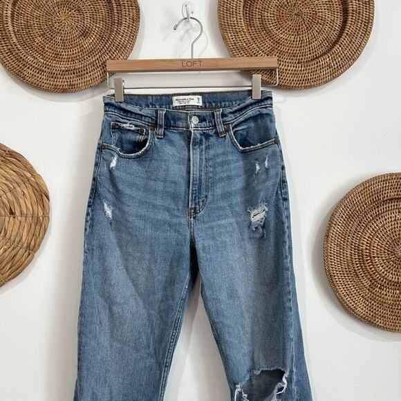 Abercrombie Straight Leg The Ankle Straight Ultra High Rise Jeans 28 / 6 - Picture 3 of 5